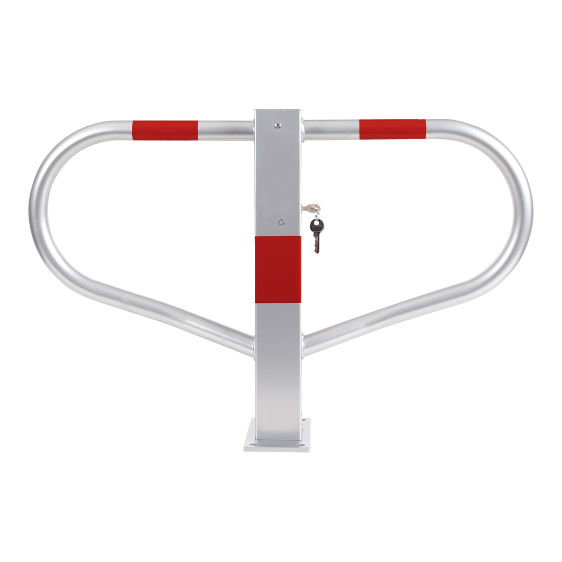 Arceau de parking rabattable STIER avec cadenas à cylindre, HxlxP 512x775x190 mm