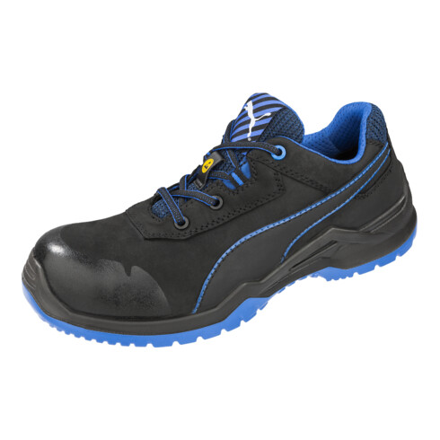 Argon Blue Chaussure de sécurité basse Taille 45 noir/bleu cuir S3 ESD SRC EN20345 1 PA