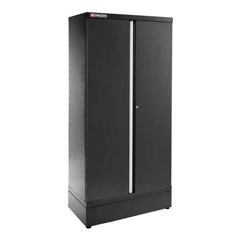 Armoire 2m Facom JLS3, 2 portes pleines, noire