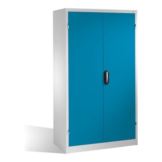 Armoire à bacs C+P avec 106 bacs à bec, H1950xL1100xP535mm Façade bleu clair Corps gris clair