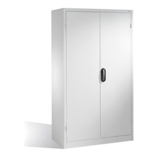 Armoire à bacs C+P avec 97 bacs à bec et 3 tiroirs, H1950xL1100xP535mm Façade gris clair Corps gris clair