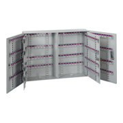 Eichner Armoire à clés métallique 130 × 600 mm gris, 2 portes-2