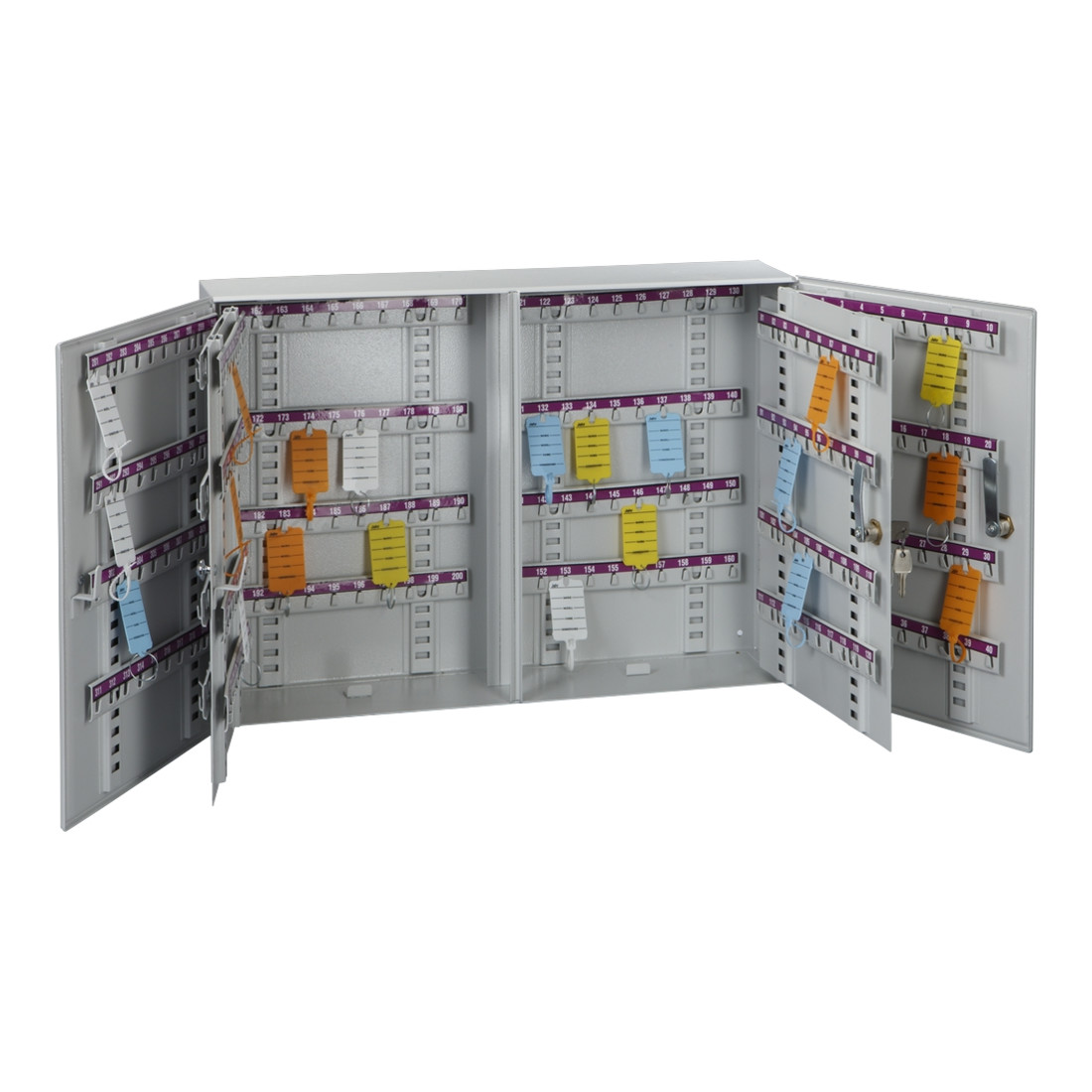 Eichner Armoire à clés métallique 130 × 600 mm gris, 2 portes