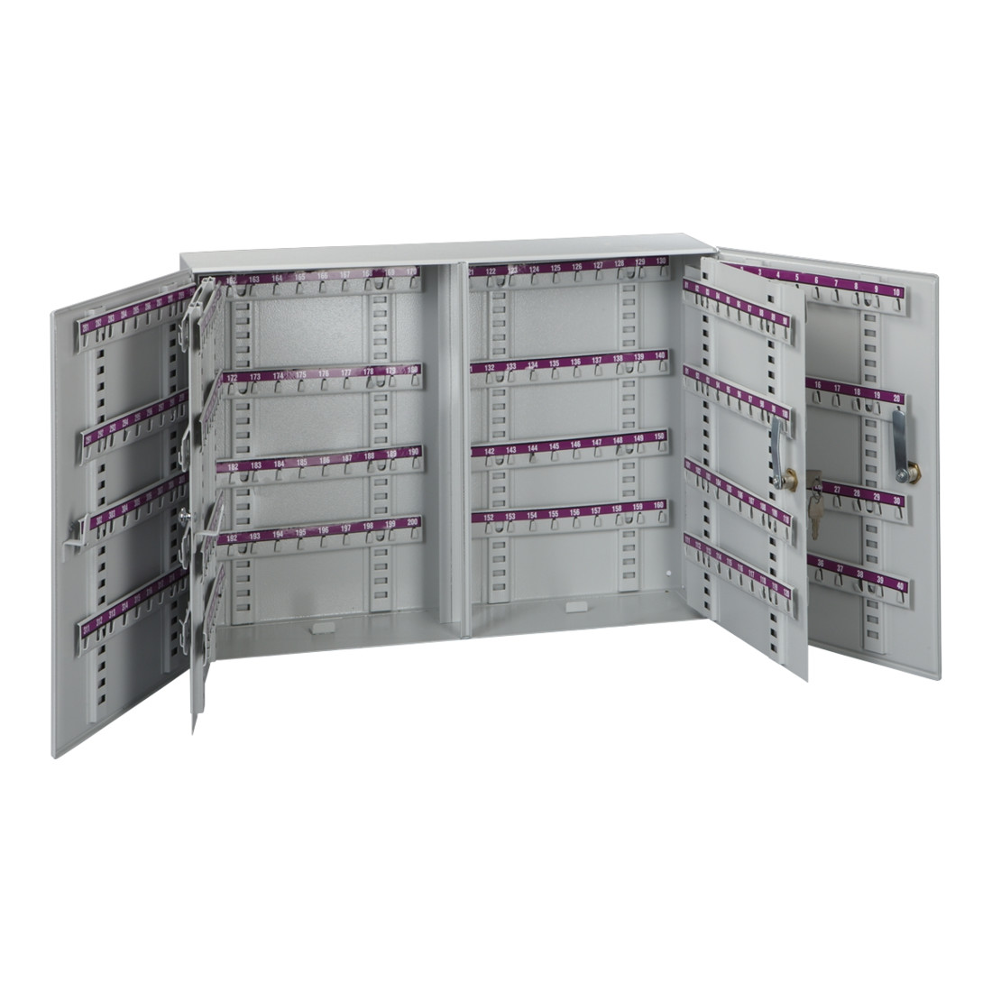 Eichner Armoire à clés métallique 130 × 600 mm gris, 2 portes