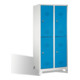 Casier à deux niveaux C+P Classic sur pieds 4 compartiments avant bleu clair corps gris clair gris clair-1