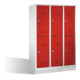 C+P Classic armoire à deux niveaux sur base 6 bases Façade Rouge rubis Corps Gris clair-1