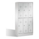 C+P Classic armoire à deux niveaux sur base 6 pieds Avant gris clair Corps gris clair-1