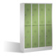 C+P Classic armoire à deux niveaux sur socle 8 compartiments Façade Reseda vert Vert clair Corps gris clair-1