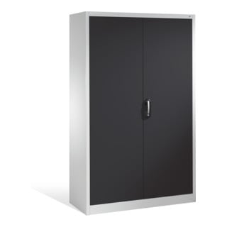 Armoire à dossiers Acurado de C+P avec portes battantes, 5 hauteurs de classeurs, H1950xL1200xP500mm Façade gris noir Corps gris clair