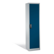 Armoire à dossiers C+P Acurado avec porte battante, 5 hauteurs de classeurs, H1950xL500xP400mm Façade bleu lapis Corps gris clair-1