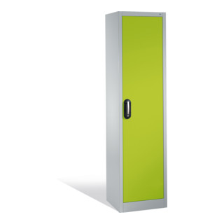 Armoire à dossiers C+P Acurado avec porte battante, 5 hauteurs de classeurs, H1950xL500xP400mm Façade vert viridine Corps gris clair