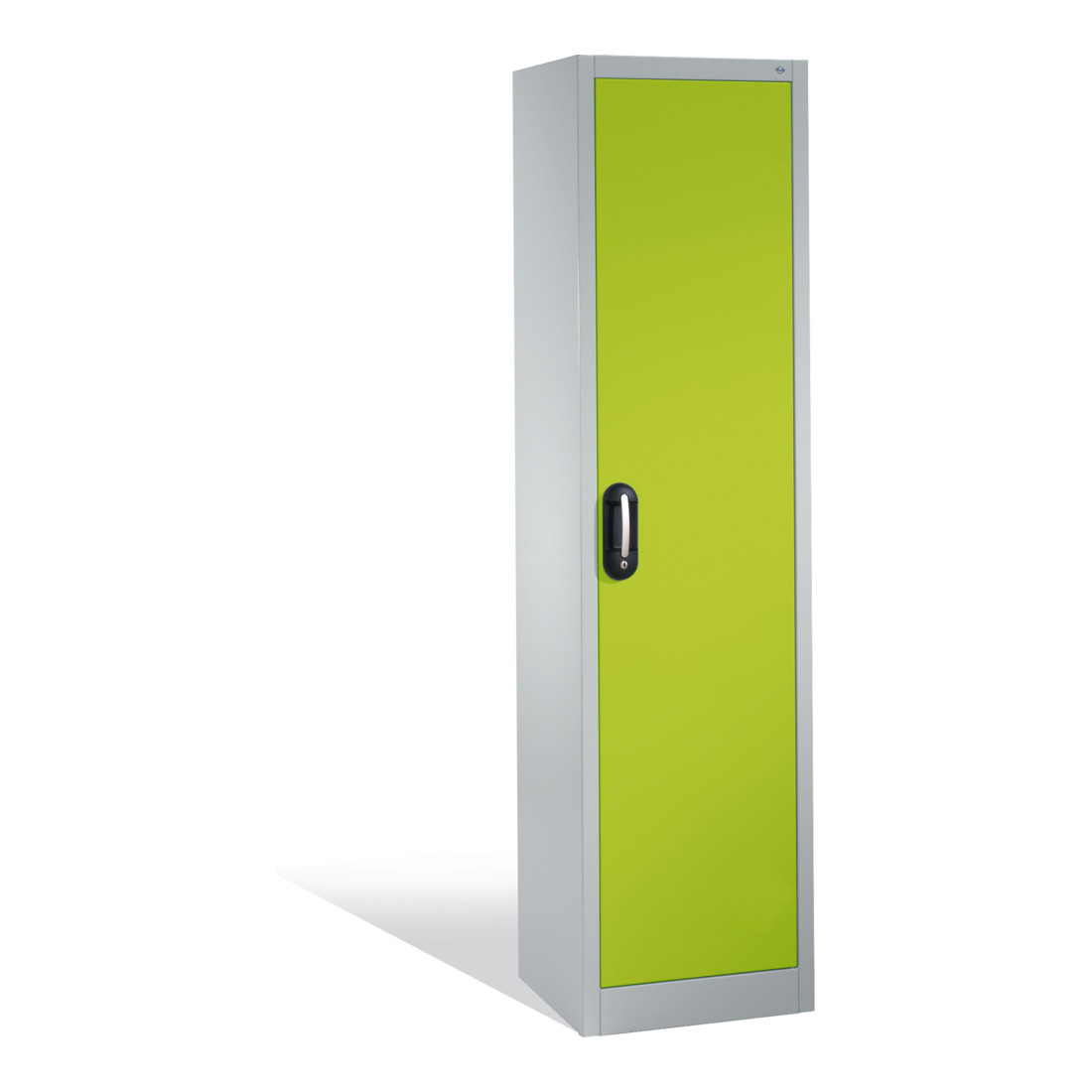 Armoire à dossiers C+P Acurado avec porte battante, 5 hauteurs de classeurs, H1950xL500xP400mm Façade vert viridine Corps gris clair