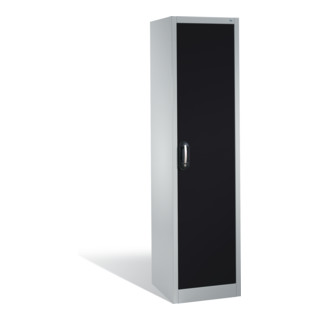 Armoire à dossiers C+P Acurado avec porte battante, 5 hauteurs de classeurs, H1950xL500xP500mm Façade gris noir Corps gris clair