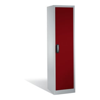 Armoire à dossiers C+P Acurado avec porte battante, 5 hauteurs de classeurs, H1950xL500xP500mm Façade rouge rubis Corps gris clair