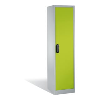 Armoire à dossiers C+P Acurado avec porte battante, 5 hauteurs de classeurs, H1950xL500xP500mm Façade vert viridine Corps gris clair