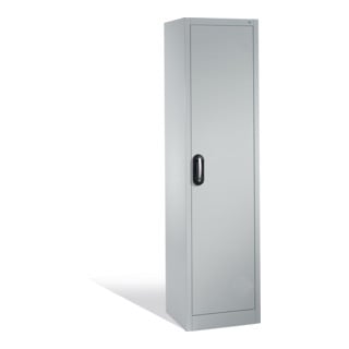 Armoire à dossiers C+P Acurado avec porte pivotante, 5 hauteurs de classeurs, H1950xL500xP400mm aluminium blanc