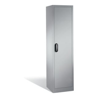 Armoire à dossiers C+P Acurado avec porte pivotante, 5 hauteurs de classeurs, H1950xL500xP500mm aluminium blanc