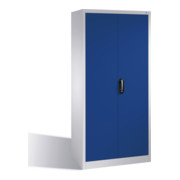 Armoire à dossiers C+P Acurado avec portes battantes, 30 compartiments intérieurs, H1950xL930xP400mm Façade bleu lapis Corps gris clair-1