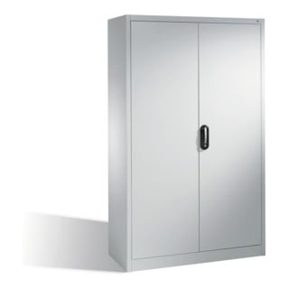 Armoire à dossiers C+P Acurado avec portes battantes, 5 hauteurs de classeurs, H1950xL1200xP400mm aluminium blanc