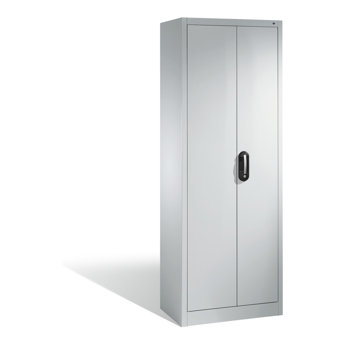 Armoire à dossiers C+P Acurado avec portes battantes, 5 hauteurs de classeurs, H1950xL700xP400mm aluminium blanc