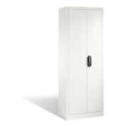 Armoire à dossiers C+P Acurado avec portes battantes, 5 hauteurs de classeurs, H1950xL700xP400mm Façade blanc pur Corps blanc pur-1