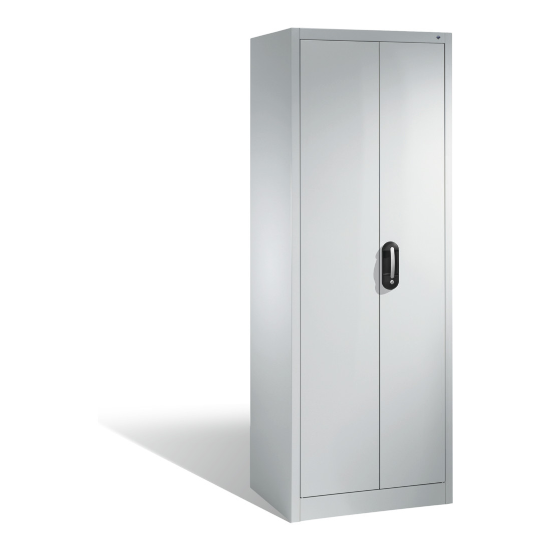 Armoire à dossiers C+P Acurado avec portes battantes, 5 hauteurs de classeurs, H1950xL700xP500mm aluminium blanc