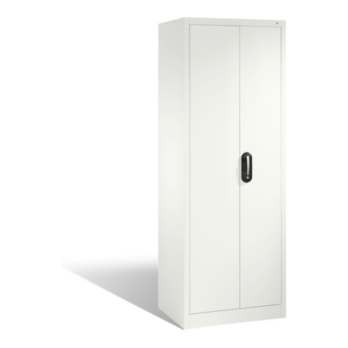 Armoire à dossiers C+P Acurado avec portes battantes, 5 hauteurs de classeurs, H1950xL700xP500mm Façade blanc pur Corps blanc pur