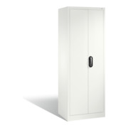 Armoire à dossiers C+P Acurado avec portes battantes, 5 hauteurs de classeurs, H1950xL700xP500mm Façade blanc pur Corps blanc pur-1