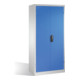 Armoire à outils C+P à portes battantes, 3 tablettes et 3 tiroirs, H1950xL930xP500mm Façade bleu clair Corps gris clair-1