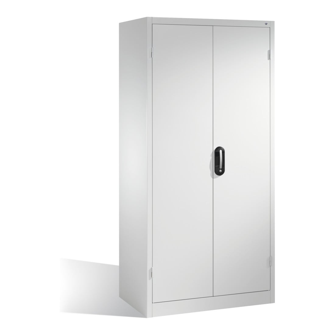 Armoire à outils C+P à portes battantes, 3 tablettes et 3 tiroirs, H1950xL930xP600mm Façade gris clair Corps gris clair