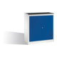 Armoire à outils C+P avec portes battantes, 2 étagères et tiroir, H1020xL940xP500mm façade gentiane bleu clair corps gris clair-1