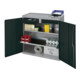 Armoire à outils/d'appoint H1000×I1000×P500mm 2 tiroirs, 2 portes, gris clair STUMPF