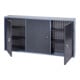 Armoire à outils H600×I1200×P200mm argent anthr. 3 panneaux perforés, 3 portes-1