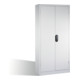 Armoire à outils pour charges lourdes C+P avec portes battantes, 4 tablettes intérieures, H1950xL930xP400mm Façade gris clair Corps gris clair-1