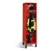 Armoire à pompiers C+P Evolo avec compartiment à objets de valeur, 1 compartiment, H1850xL520xP600mm rouge corps rouge feu
