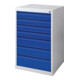 Armoire à tiroirs BK 600 H1000xl600xP600mm gris/bleu 7 tiroir extraction simple-1