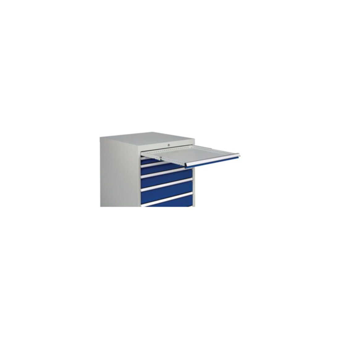 Armoire à tiroirs H1019×I705×P736mm gris/bleu 2x75, 2x100, 2x125, 1x300mm tiroirs