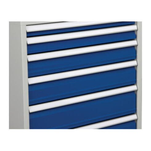 Armoire à tiroirs H1019×I705×P736mm gris/bleu 2x75, 2x100, 2x125, 1x300mm tiroirs