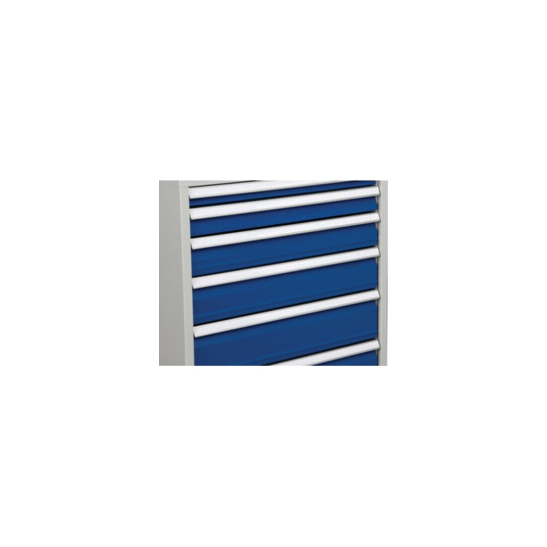 Armoire à tiroirs H1019×I705×P736mm gris/bleu 2x75, 2x100, 2x125, 1x300mm tiroirs