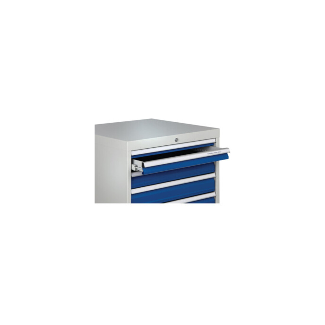 Armoire à tiroirs H1019×I705×P736mm gris/bleu 2x75, 2x100, 2x125, 1x300mm tiroirs