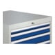 Armoire à tiroirs H1019×I705×P736mm gris/bleu 2x75, 2x100, 2x125, 1x300mm tiroirs