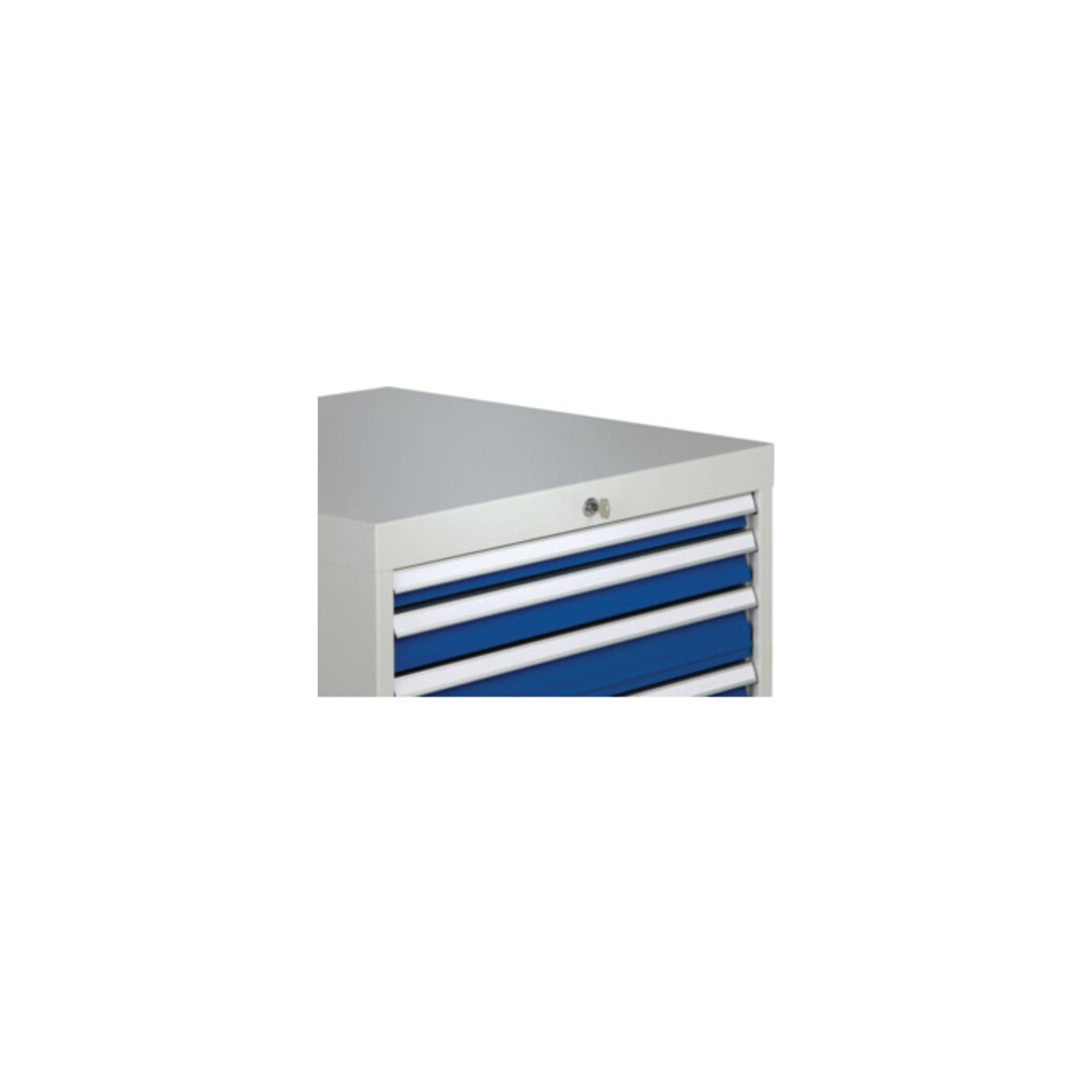 Armoire à tiroirs H1019×I705×P736mm gris/bleu 2x75, 2x100, 2x125, 1x300mm tiroirs