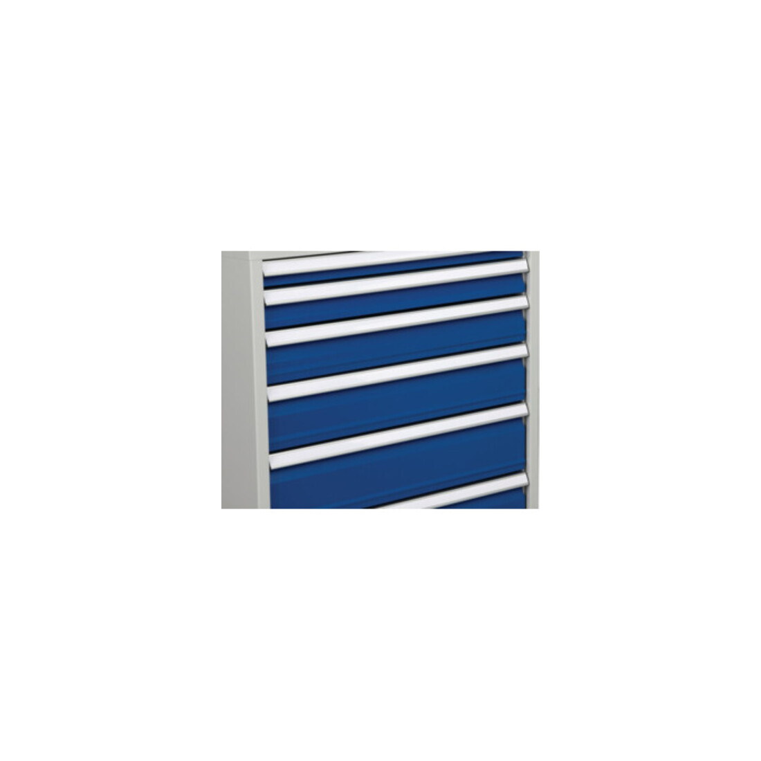 Armoire à tiroirs H1019×I705×P736mm gris/bleu 2x75, 2x100, 2x125, 1x300mm tiroirs