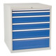 Armoire à tiroirs H1019xl1005xP736mm gris/bleu 6 tiroir extractible-1