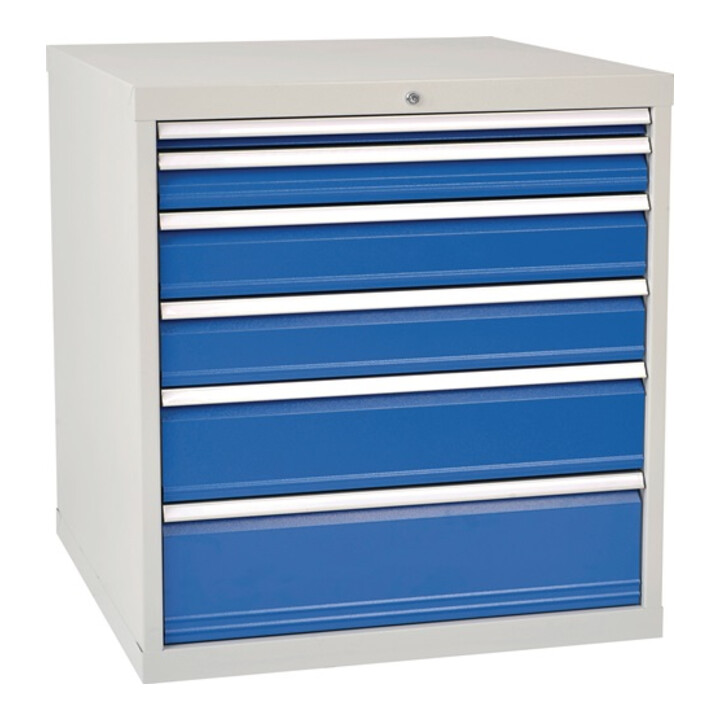 Armoire à tiroirs H1019xl1005xP736mm gris/bleu 6 tiroir extractible