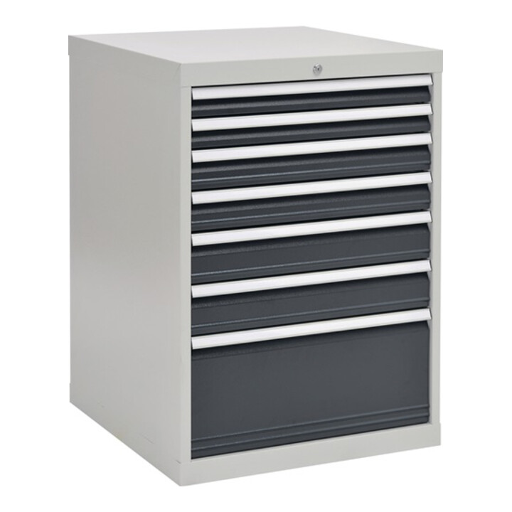 Armoire à tiroirs H1019xl705xP736mm gris/anthr. extractible 2x75,2x100,2x125,1x3