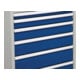 Armoire à tiroirs H1019xl705xP736mm gris/bleu 7 tiroir extractible
