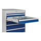 Armoire à tiroirs H1019xl705xP736mm gris/bleu extractible 2x75,2x100,2x125,1x300-2