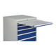Armoire à tiroirs H1019xl705xP736mm gris/bleu extractible 2x75,2x100,2x125,1x300-4