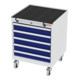 Armoire à tiroirs mobile STIER gris clair/bleu azur 600 mm-1